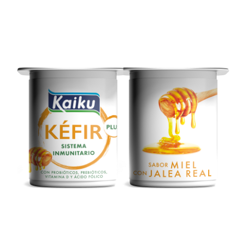 Kaiku Kéfir sabor miel con jalea real – 4x125g