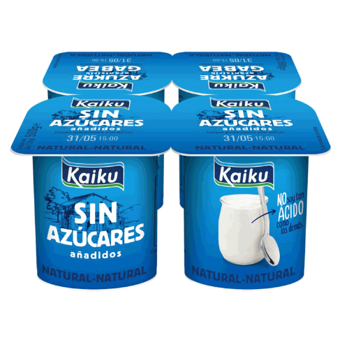 Yogur natural sin azúcares añadidos
