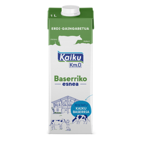 Leche semidesnatada Kaiku Km0